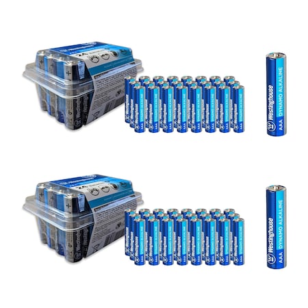 Westinghouse AAA 1.5V Dynamo Alkaline Plastic Tub 48PK 2 x 24 Pack Tubs WES-LR03-PB24-CB2